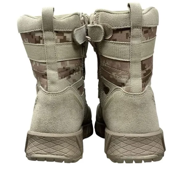 Reebok Tactical Boots Mens 11 Tan Camo 8in Floatride Energy Side Zip Military - Picture 6 of 13